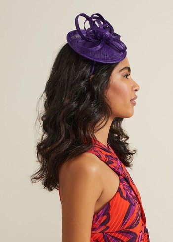 Phase Eight Twist Disc Fascinator Hats Purple USA | 3792406-MR